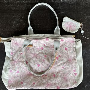 Elegant Pink Floral Tote Bag